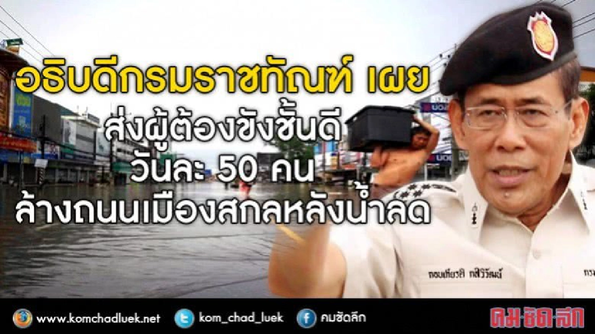 กรมคุก เผย ส่งผู้ต้องขังชั้นดีวันละ 50 คน ล้างถนนเมืองสกล