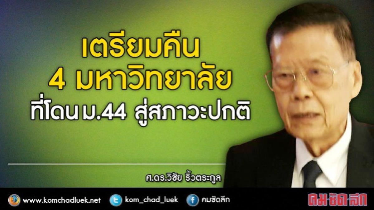 เตรียมเฮ! กกอ.เล็งคืนมหาวิทยาลัยที่โดนม.44