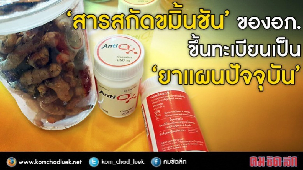 ผ่าน!"ขมิ้นชัน"สมุนไพรตัวแรกขึ้นทะเบียนเป็นยาแผนปัจจุบัน