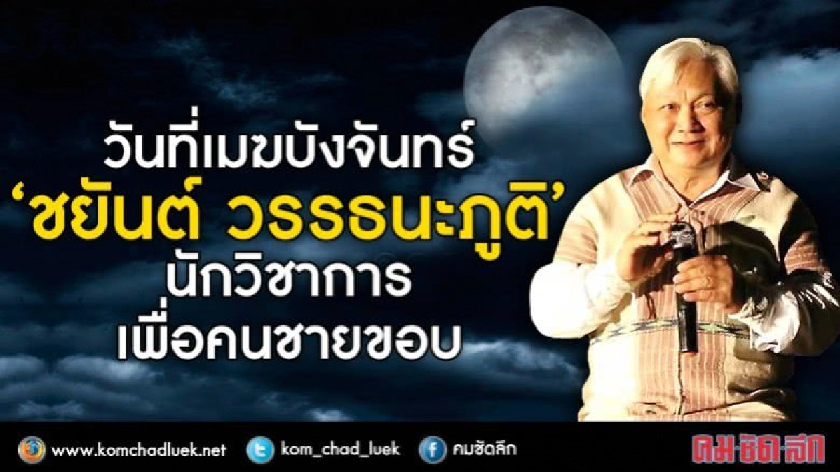 วันที่เมฆบังจันทร์ ชยันต์ วรรธนะภูติ นักวิชาการเพื่อคนชายขอบ