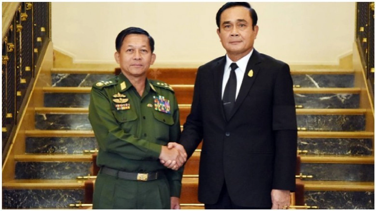 "มิน อ่อง ไหล่" หารือ "บิ๊กตู่" ชื่นมื่น !!