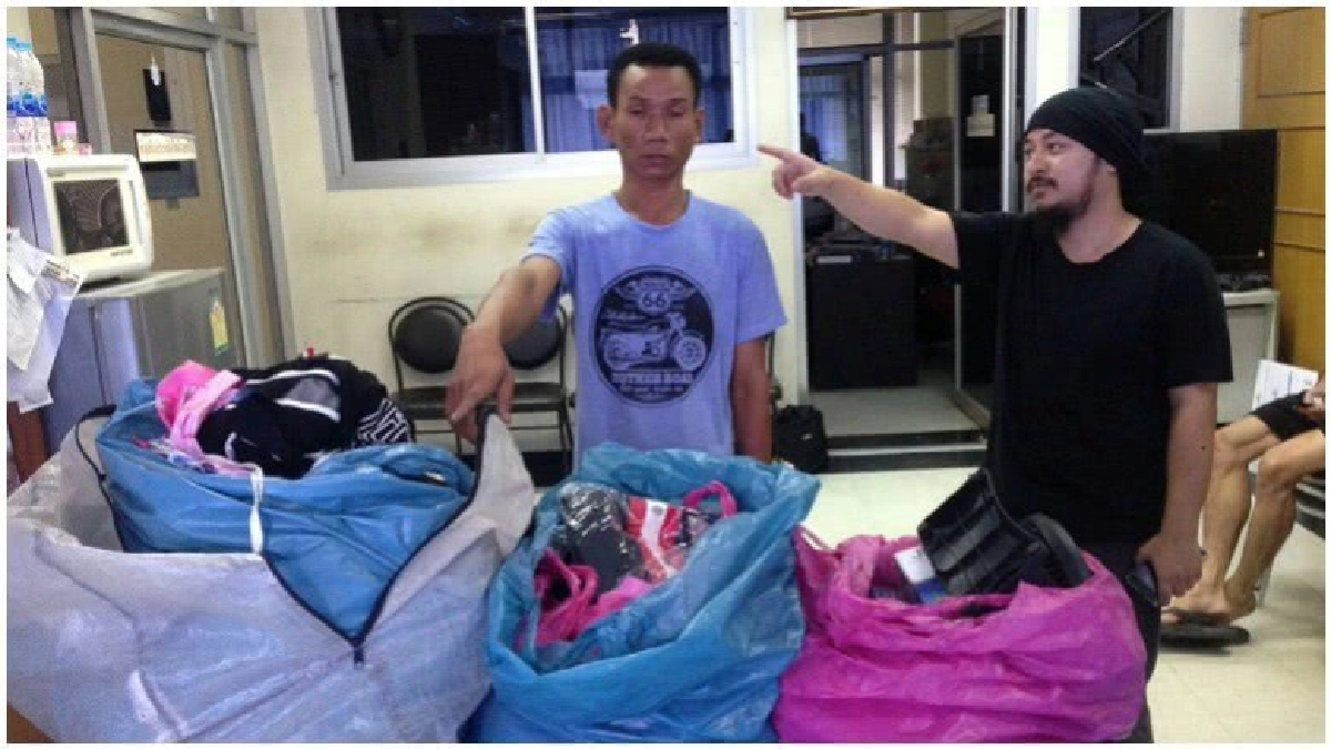 ตร.หิ้วโจรย่องเบาตระเวนลักเสื้อผ้าผู้หญิงกลางตลาดเจเจกรีน ตร.หิ้วโจรย่องเบาตระเวนลักเสื้อผ้าผู้หญิงกลางตลาดเจเจกรีน
