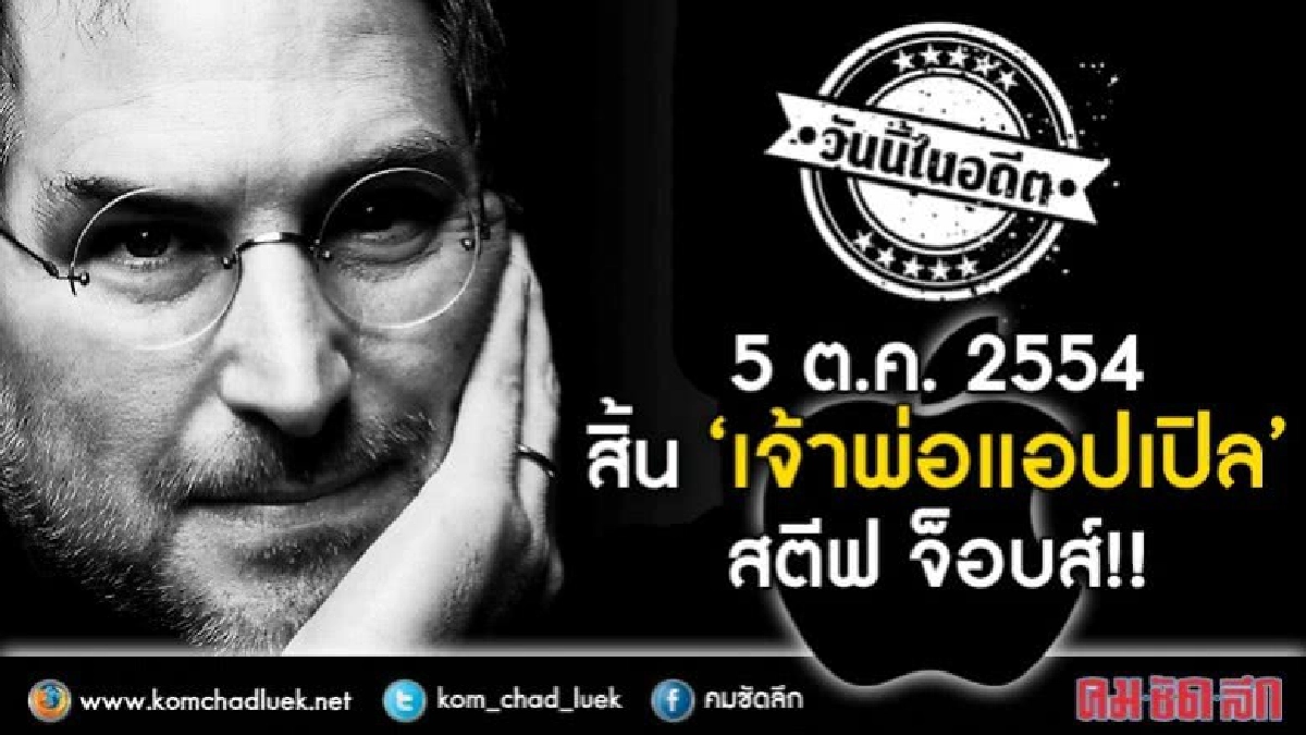 5 ต.ค. 2554 สิ้น “เจ้าพ่อแอปเปิ้ล” สตีฟ จอบส์!!