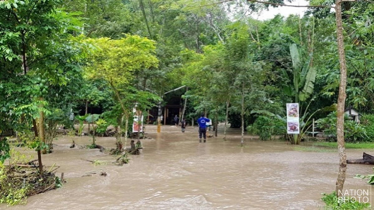 น้ำป่าทะลัก ท่วมบ้านแม่เหียะใน น้ำป่าทะลัก ท่วมบ้านแม่เหียะใน