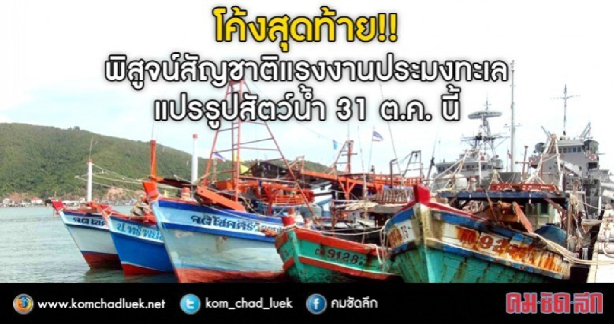 เตือน!นายจ้างรีบพาแรงงานประมงพิสูจน์สัญชาติ เตือน!นายจ้างรีบพาแรงงานประมงพิสูจน์สัญชาติ