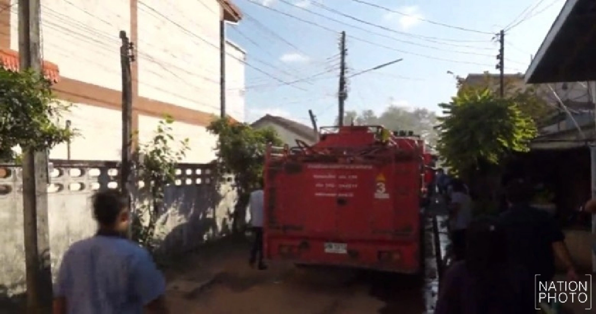 ไฟไหม้หอพักอุดรธานีคาดไฟฟ้าลัดวงจร