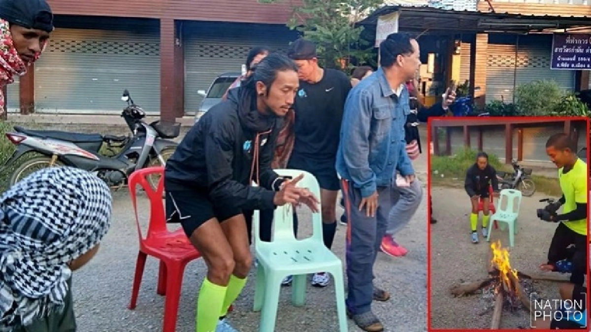 อากาศเย็น !! ‘ตูน’ ผิงไฟคลายหนาว อากาศเย็น !! ‘ตูน’ ผิงไฟคลายหนาว