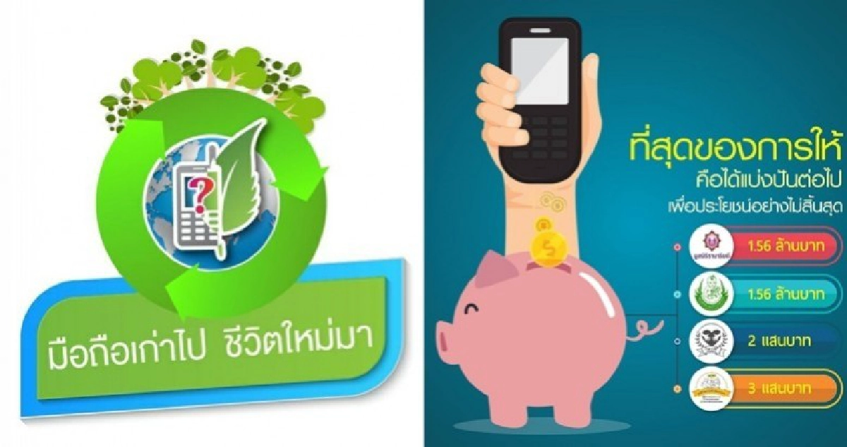 ‘มือถือเก่าไป ชีวิตใหม่มา’ มอบ 3.62 ล้าน 4 องค์กรเพื่อสังคม