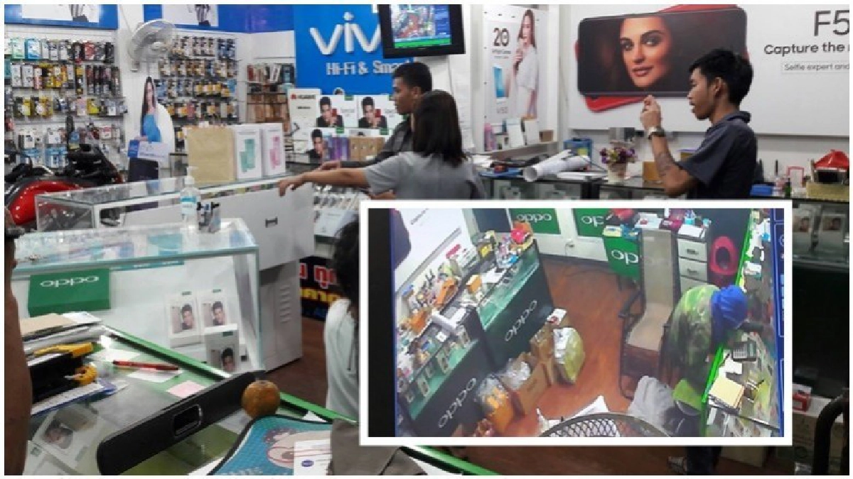 โจรอุกอาจบุกรื้อหลังคาโรยตัวลงร้านขายโทรศัพท์กวาด45เครื่อง!! โจรอุกอาจบุกรื้อหลังคาโรยตัวลงร้านขายโทรศัพท์กวาด45เครื่อง!!