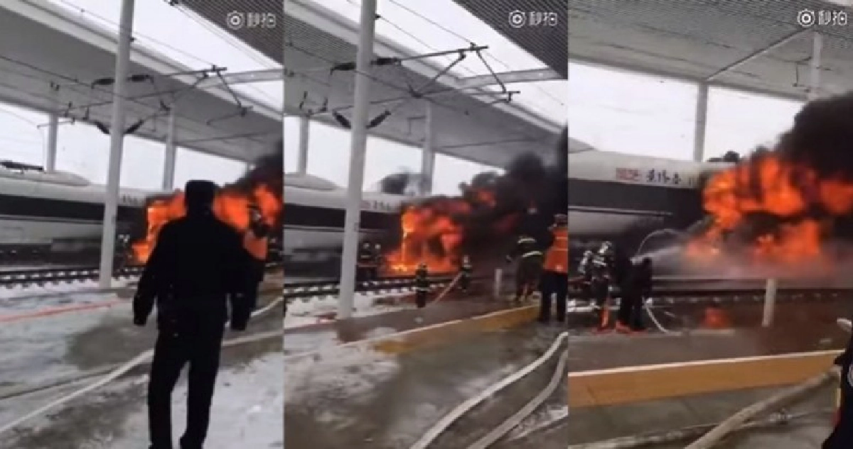 ไฟไหม้รถไฟเร็วสูงเส้นปักกิ่ง-เซี่ยงไฮ้