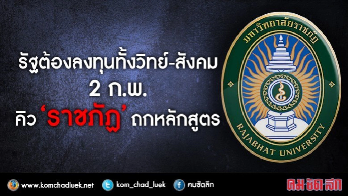 พัฒนาการศึกษาต้องลงทุนด้านวิทย์-สังคม