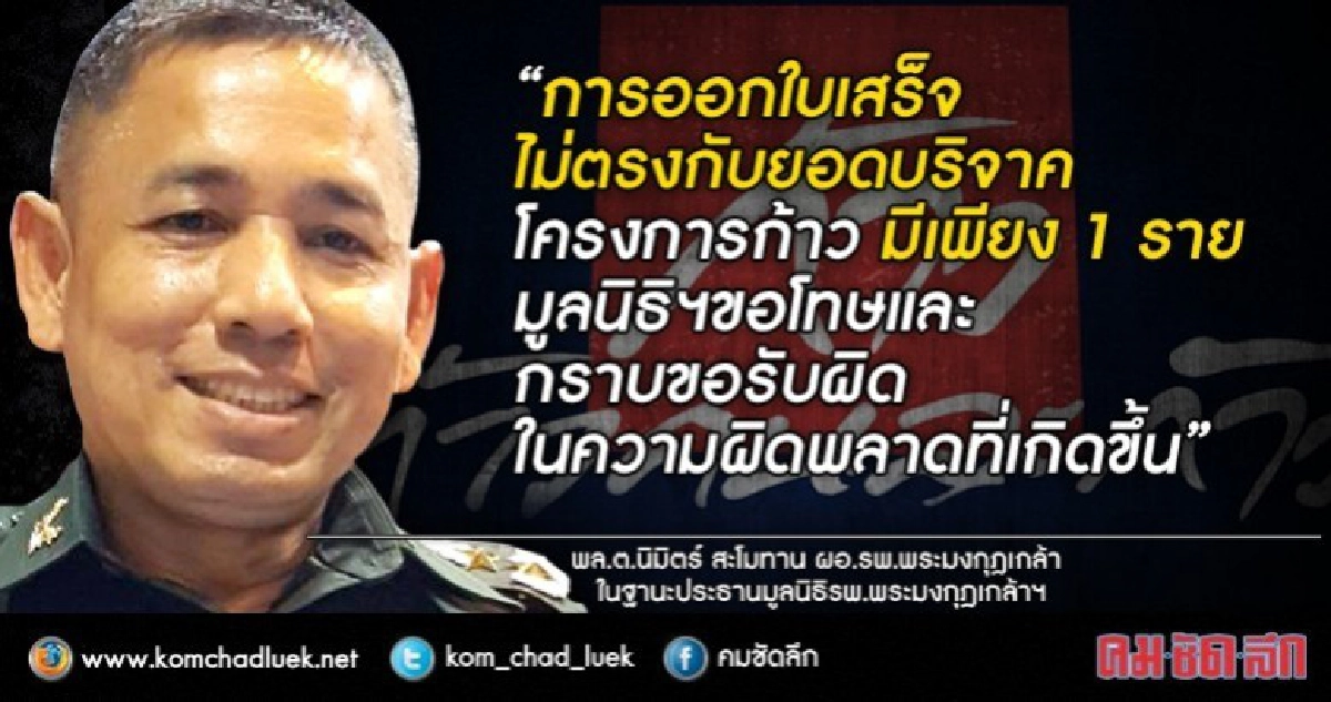 มูลนิธิรพ.พระมงกุฎเกล้ายอมรับออกใบเสร็จ "ทิชา ณ นคร"ผิดจริง มูลนิธิรพ.พระมงกุฎเกล้ายอมรับออกใบเสร็จ "ทิชา ณ นคร"ผิดจริง