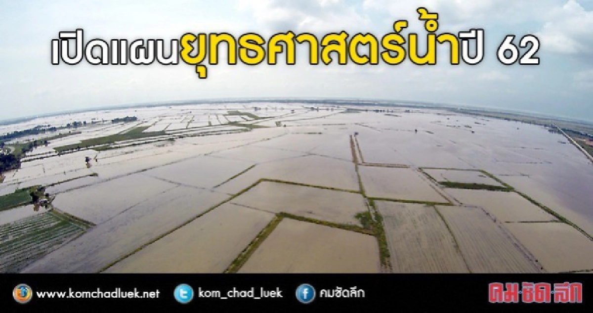   เปิดแผนยุทธศาสตร์น้ำปี 62  รัฐทุ่ม1.2แสนล.จัดการทั้งระบบ