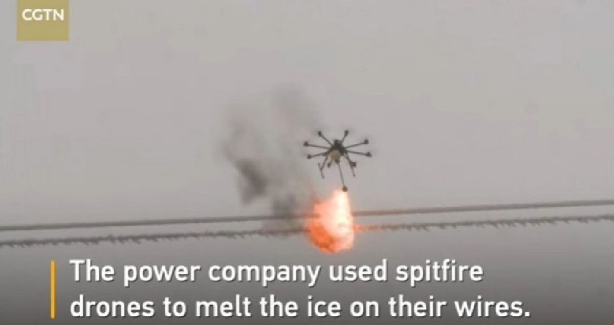 ใช้โดรนกำจัดน้ำแข็งบนสายไฟในจีน (ชมคลิป) ใช้โดรนกำจัดน้ำแข็งบนสายไฟในจีน (ชมคลิป)