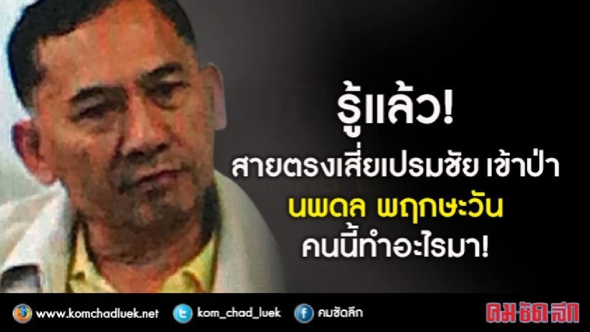 รู้แล้ว สายตรงเสี่ยเปรมชัยเข้าป่า เขาทำอะไรมา