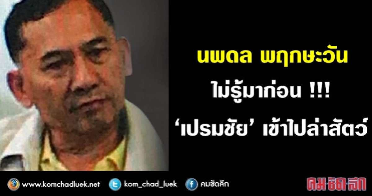 ‘นพดล’ ไม่รู้มาก่อน ‘เปรมชัย’ เข้าไปล่าสัตว์