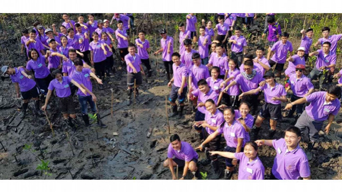 คณะเยาวชนคนเก่ง ร่วมกัน ปลูกป่าชายเลน คณะเยาวชนคนเก่ง ร่วมกัน ปลูกป่าชายเลน