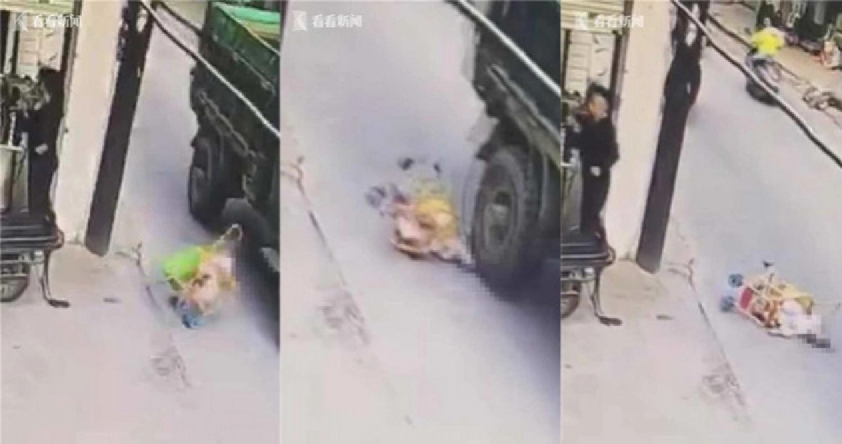 แม่สติแทบหลุด !! รถบรรทุกทับหัวลูก แม่สติแทบหลุด !! รถบรรทุกทับหัวลูก