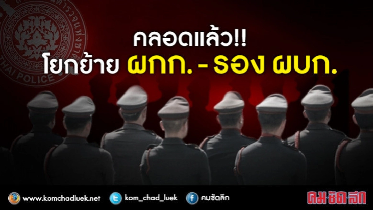 คลอดแล้ว!! โยกย้าย ผกก.-รอง ผบก. คลอดแล้ว!! โยกย้าย ผกก.-รอง ผบก.