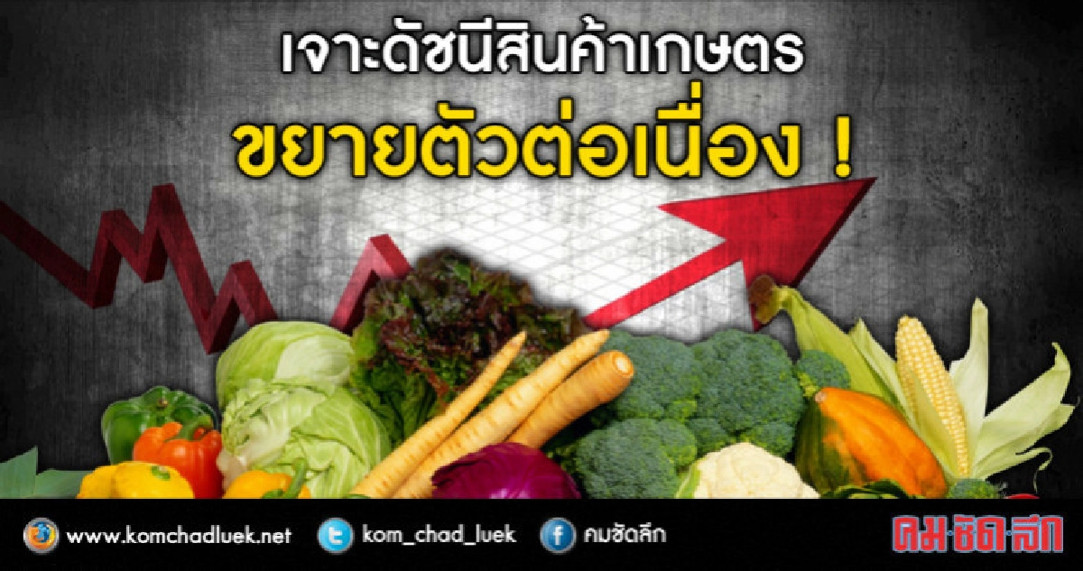 ดัชนีเศรษฐกิจการเกษตรไตรมาส 1 ขยายตัวคาดต่อเนื่องตลอดปี ดัชนีเศรษฐกิจการเกษตรไตรมาส 1 ขยายตัวคาดต่อเนื่องตลอดปี