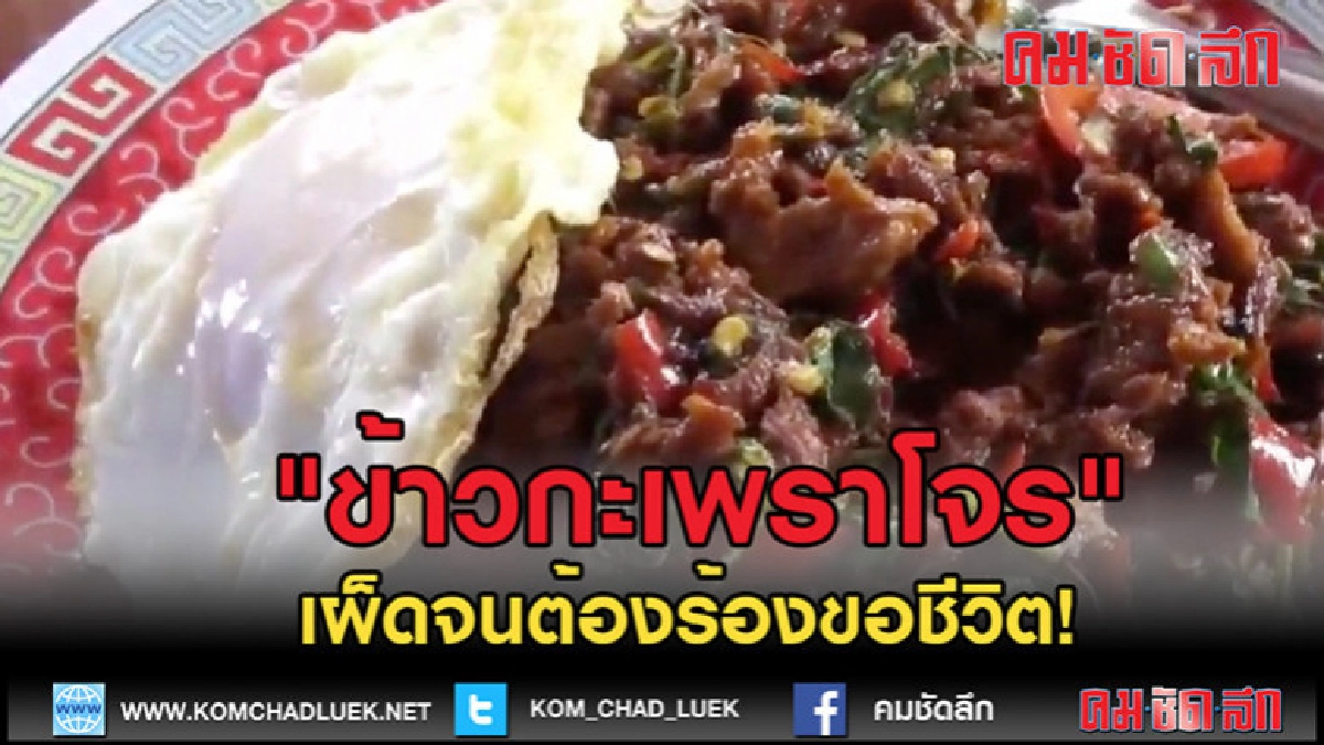 (คลิปข่าว)เผ็ดจนต้องร้องขอชีวิต! เมนูเด็ด "ข้าวกะเพราโจร" (คลิปข่าว)เผ็ดจนต้องร้องขอชีวิต! เมนูเด็ด "ข้าวกะเพราโจร"