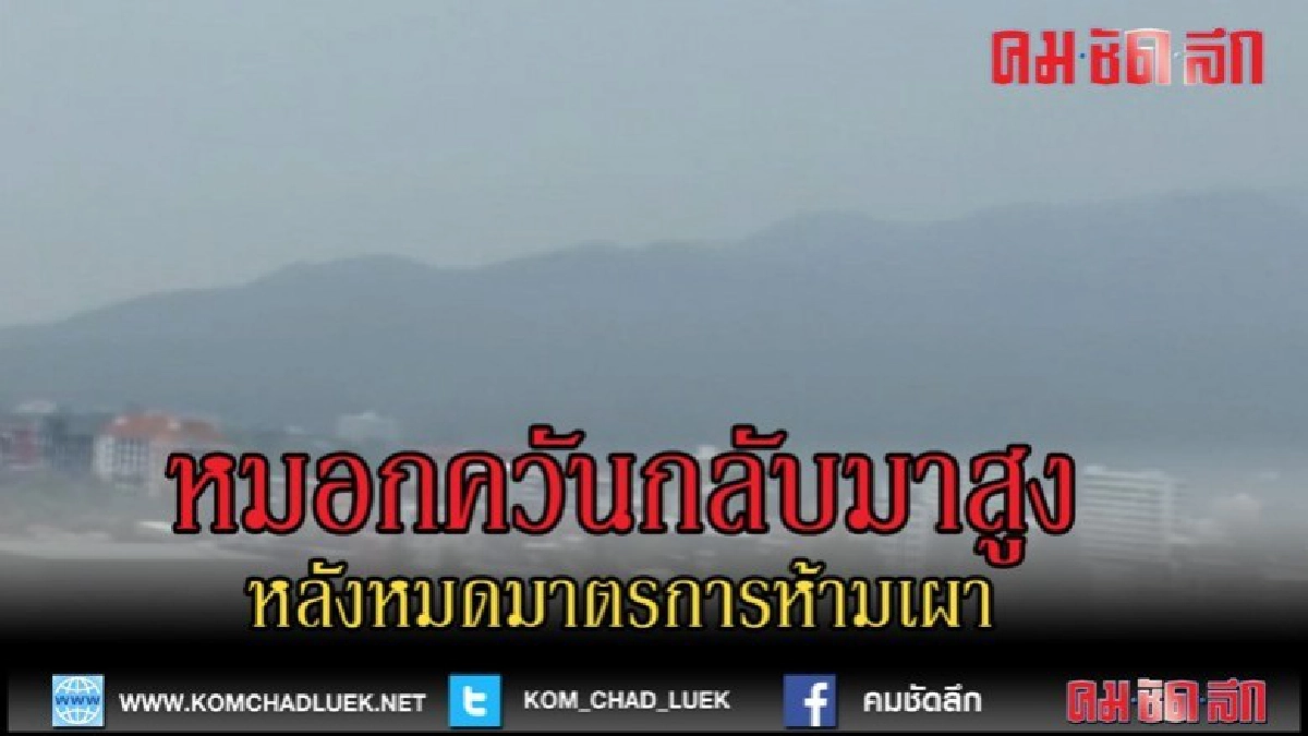 (คลิปข่าว) หมอกควันกลับมาสูงอีก หลังหมดมาตรการห้ามเผา
