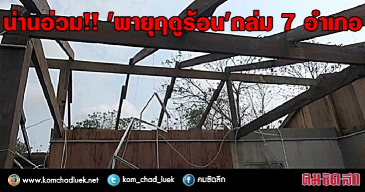 พายุฤดูร้อนถล่ม'น่าน' ประกาศพื้นที่ประสบภัย 7 อำเภอ พายุฤดูร้อนถล่ม'น่าน' ประกาศพื้นที่ประสบภัย 7 อำเภอ