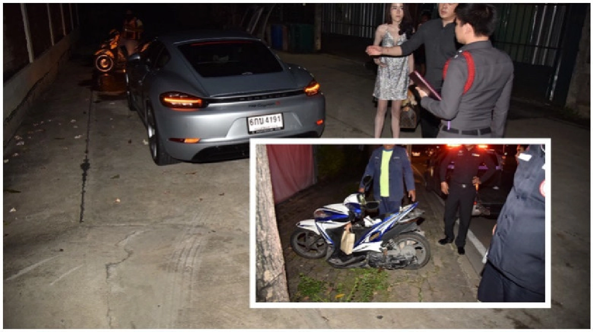 หนุ่มซิ่งปอร์เช่ชนจยย.เปลี่ยนเลนตัดหน้าอย่างจังสาวดับคาที่!!