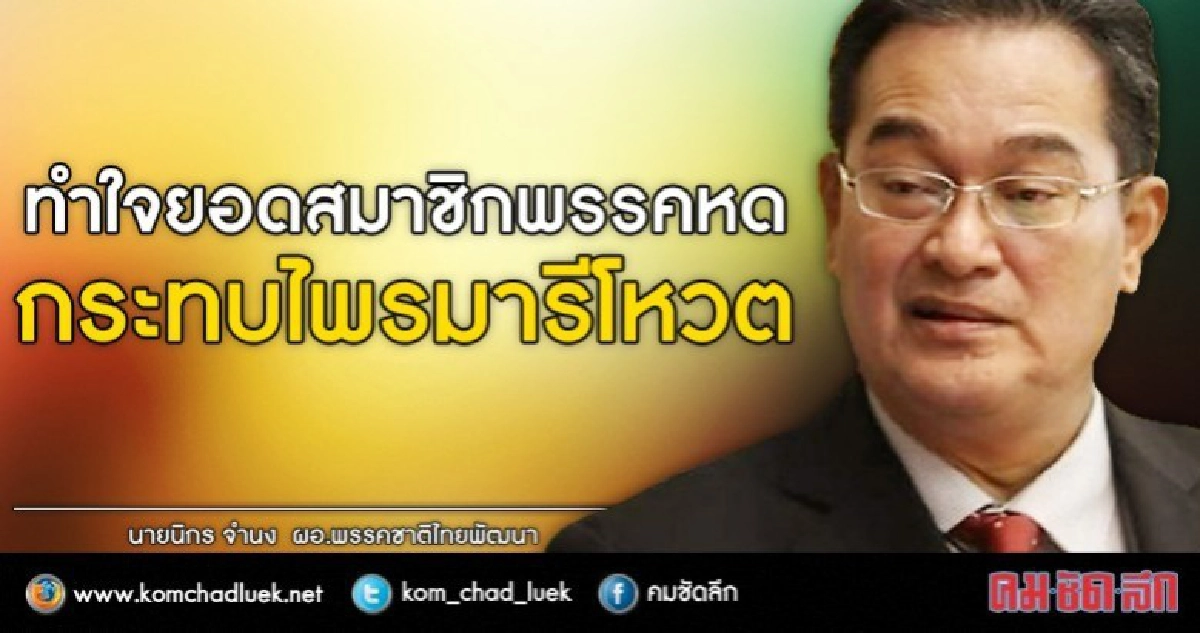 "นิกร" จำใจรับยอดยืนยันสมาชิกพรรค ห่วงกระทบไพรมารี่โหวต "นิกร" จำใจรับยอดยืนยันสมาชิกพรรค ห่วงกระทบไพรมารี่โหวต