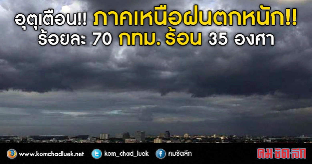 ทุกภาคยังมีฝน!! ภาคเหนือ-อีสาน ฝนตกหนัก อุตุฯเตือน !! ทุกภาคยังมีฝน!! ภาคเหนือ-อีสาน ฝนตกหนัก อุตุฯเตือน !!
