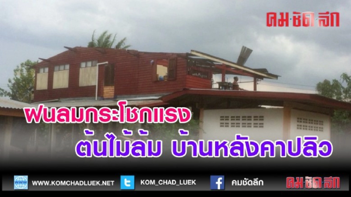 (คลิปข่าว)ฟ้าฝนลมกระโชกแรง ต้นไม้ล้ม บ้านหลังคาปลิว (คลิปข่าว)ฟ้าฝนลมกระโชกแรง ต้นไม้ล้ม บ้านหลังคาปลิว
