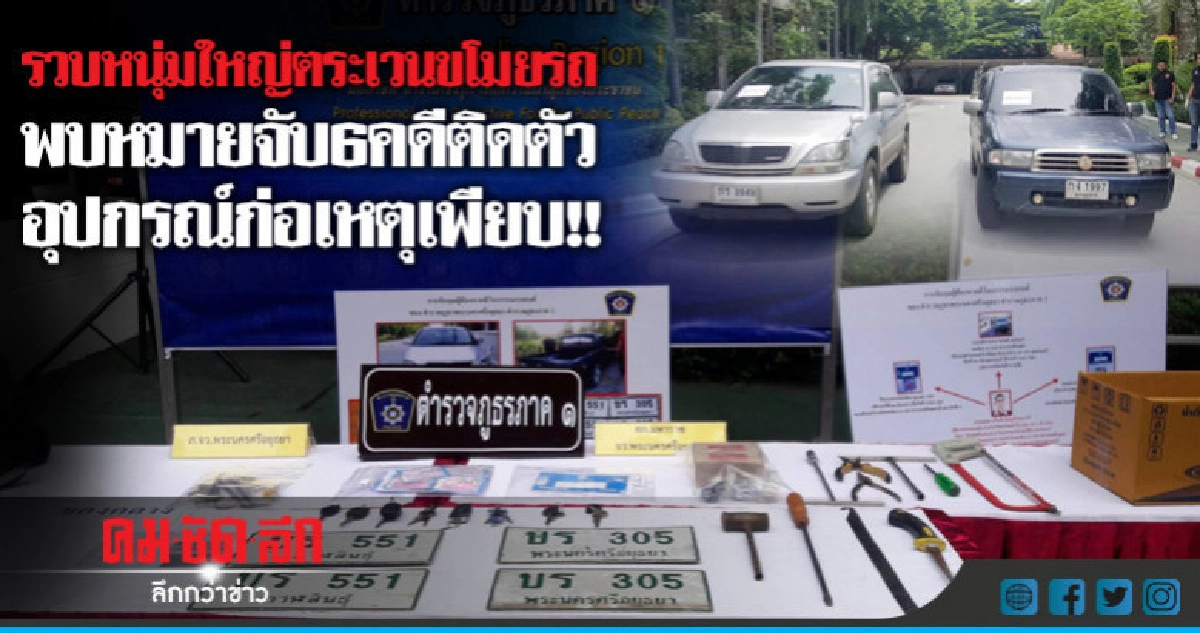 รวบหนุ่มใหญ่ตระเวนขโมยรถ-อุปกรณ์ก่อเหตุเพียบ!! รวบหนุ่มใหญ่ตระเวนขโมยรถ-อุปกรณ์ก่อเหตุเพียบ!!