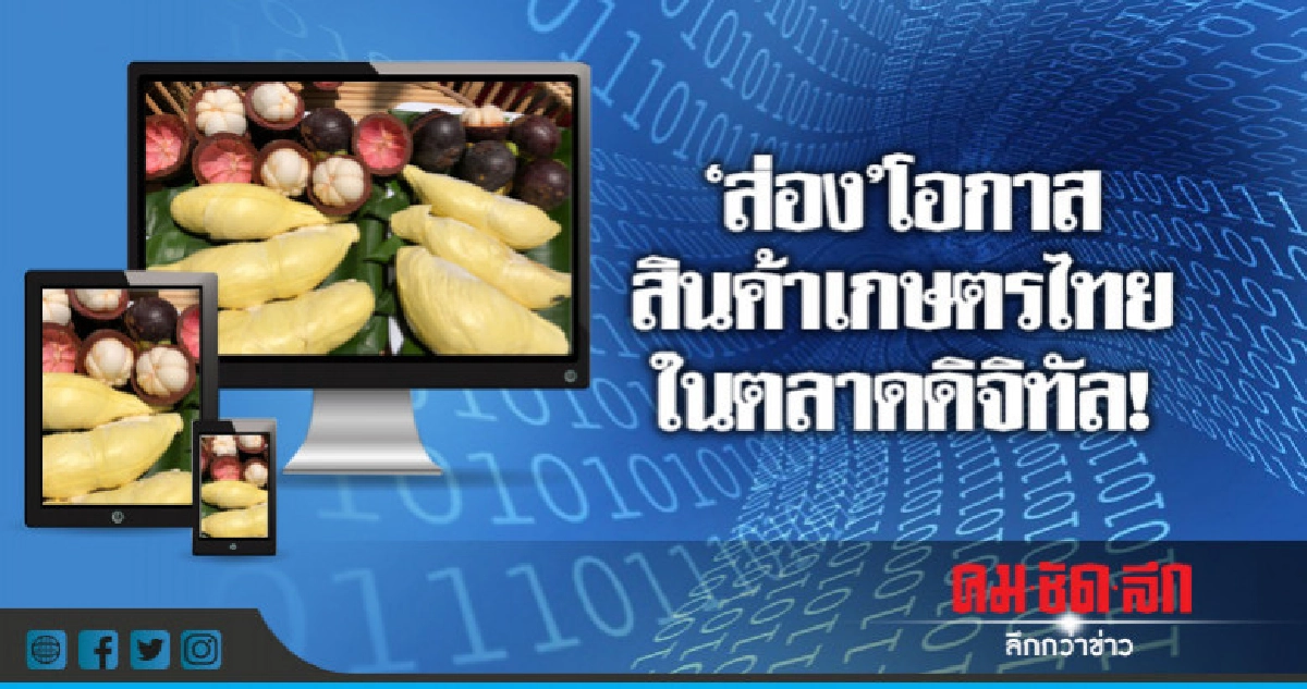 "ส่อง"โอกาสสินค้าเกษตรไทยในตลาดดิจิทัล ! "ส่อง"โอกาสสินค้าเกษตรไทยในตลาดดิจิทัล !