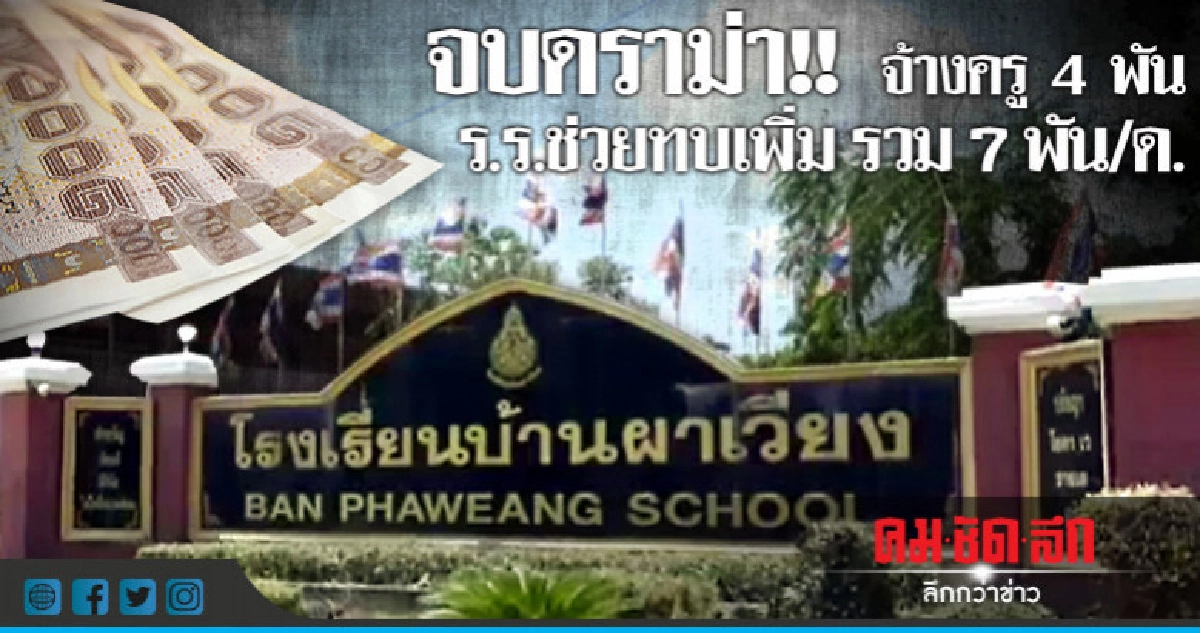 จบดราม่า!! จ้างครู 4 พัน 