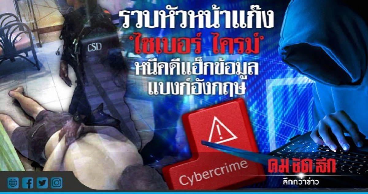รวบหัวหน้าแก๊ง "ไซเบอร์ ไครม์" หนีคดีแฮ็กข้อมูลแบงก์อังกฤษ รวบหัวหน้าแก๊ง "ไซเบอร์ ไครม์" หนีคดีแฮ็กข้อมูลแบงก์อังกฤษ