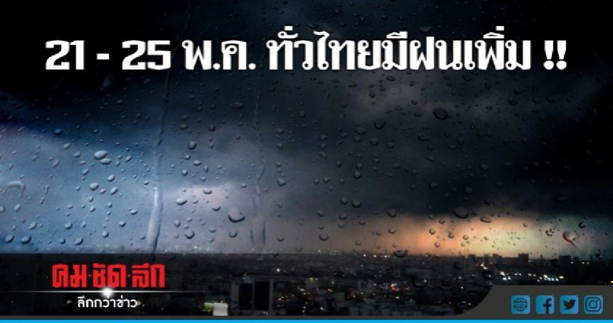 ไทยมีฝนเพิ่ม-กทม.ตก 60 % ไทยมีฝนเพิ่ม-กทม.ตก 60 %
