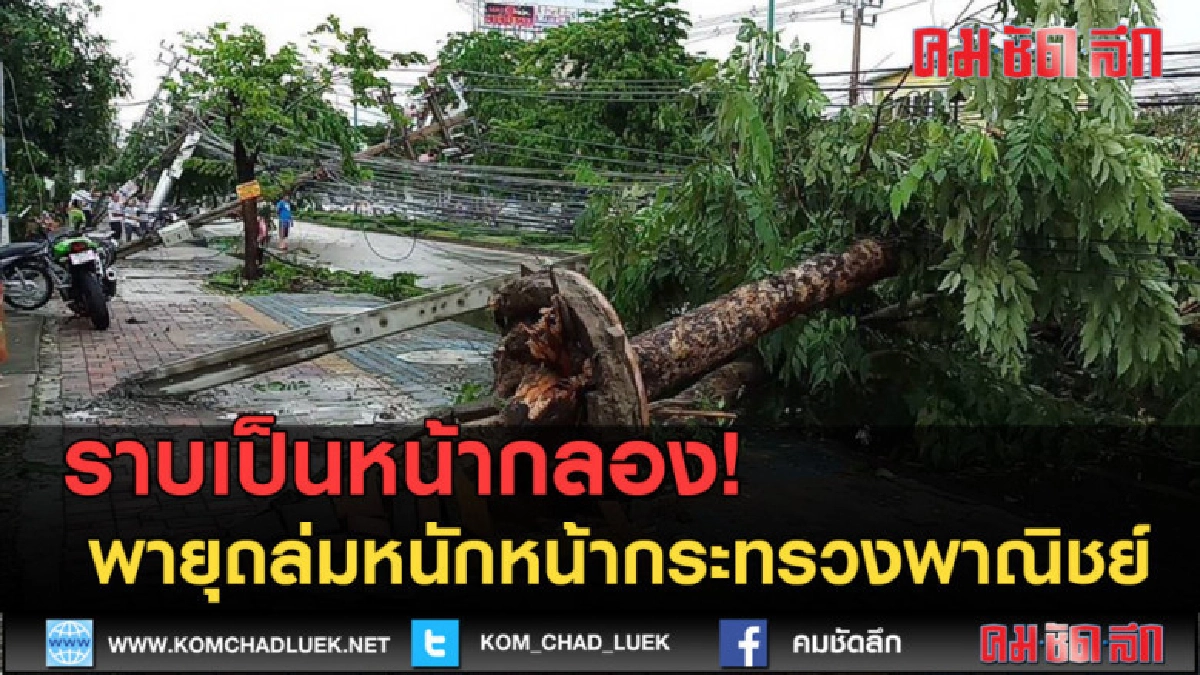 (คลิปข่าว) พายุฝนลมแรงพัดต้นไม้ล้มทับเสาไฟหักหลายสิบต้น (คลิปข่าว) พายุฝนลมแรงพัดต้นไม้ล้มทับเสาไฟหักหลายสิบต้น