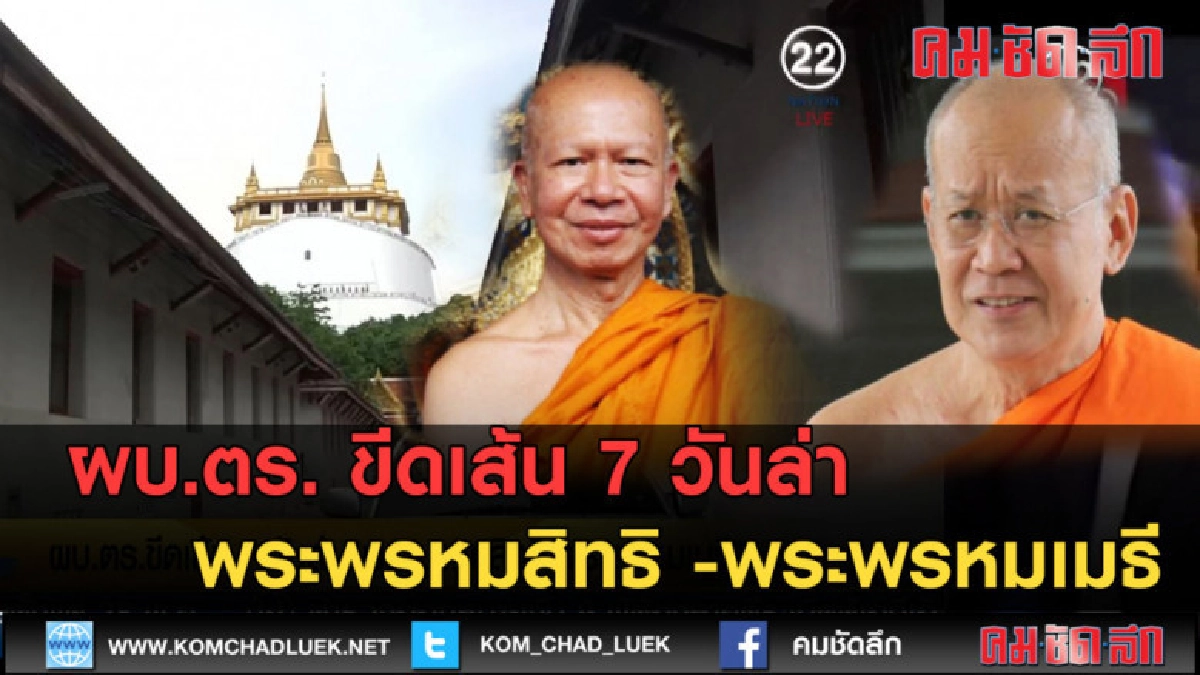 (คลิปข่าว)ผบ.ตร. ขีดเส้น 7 วันล่า พระพรหมสิทธิ - พระพรหมเมธี (คลิปข่าว)ผบ.ตร. ขีดเส้น 7 วันล่า พระพรหมสิทธิ - พระพรหมเมธี
