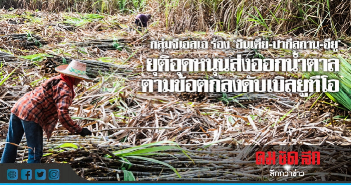 กลุ่มGSA ร้องอินเดีย-ปากียุติอุดหนุนส่งออกน้ำตาล 