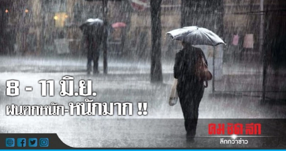 38 จังหวัดรับมือฝนตกหนัก-หนักมาก !! 8 - 9 มิ.ย.นี้ 38 จังหวัดรับมือฝนตกหนัก-หนักมาก !! 8 - 9 มิ.ย.นี้