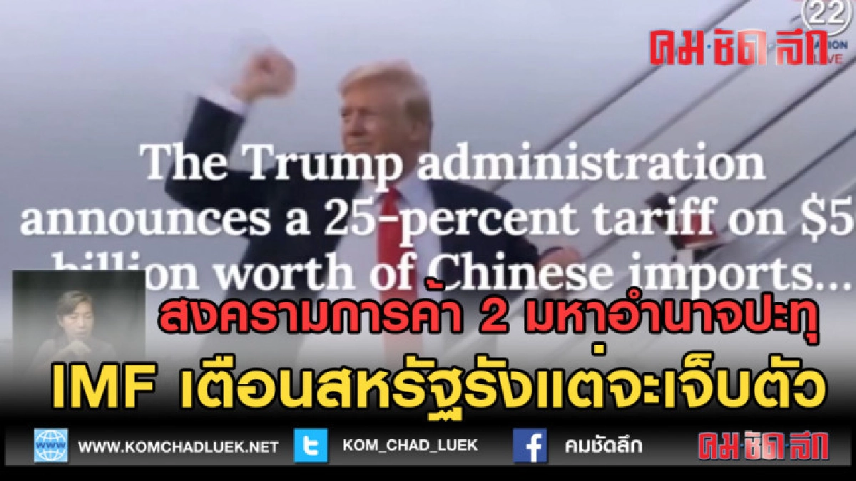 (คลิปข่าว) สงครามการค้า  IMF เตือนสหรัฐรังแต่จะเจ็บตัว