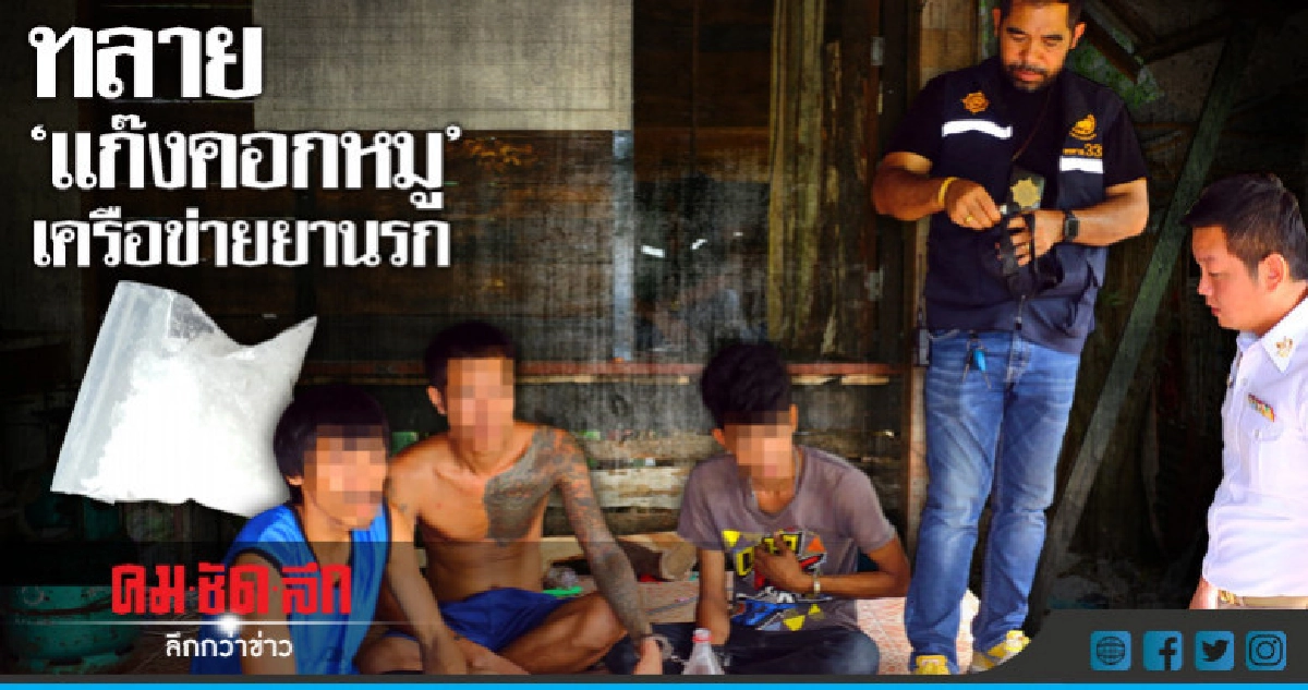 ทลาย"แก๊งคอกหมู"เครือข่ายยานรก ทลาย"แก๊งคอกหมู"เครือข่ายยานรก