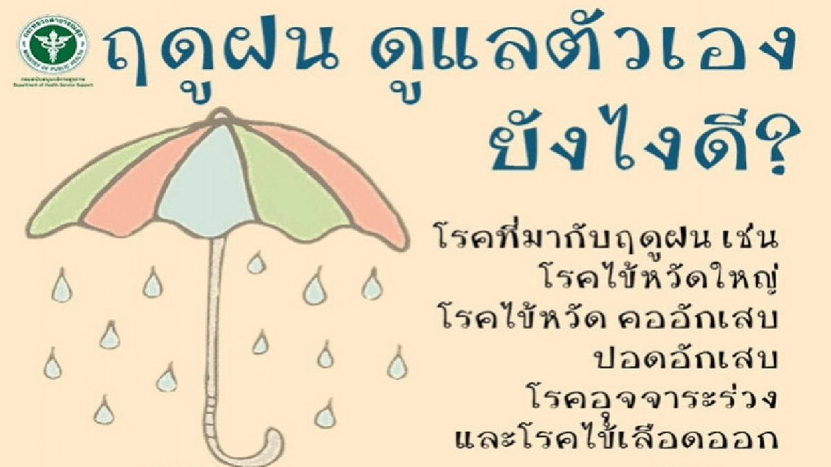 "สบส." ห่วงเข้าหน้าฝน ปชช.เสี่ยงไข้หวัดใหญ่ คอ-ปอดอักเสบ
