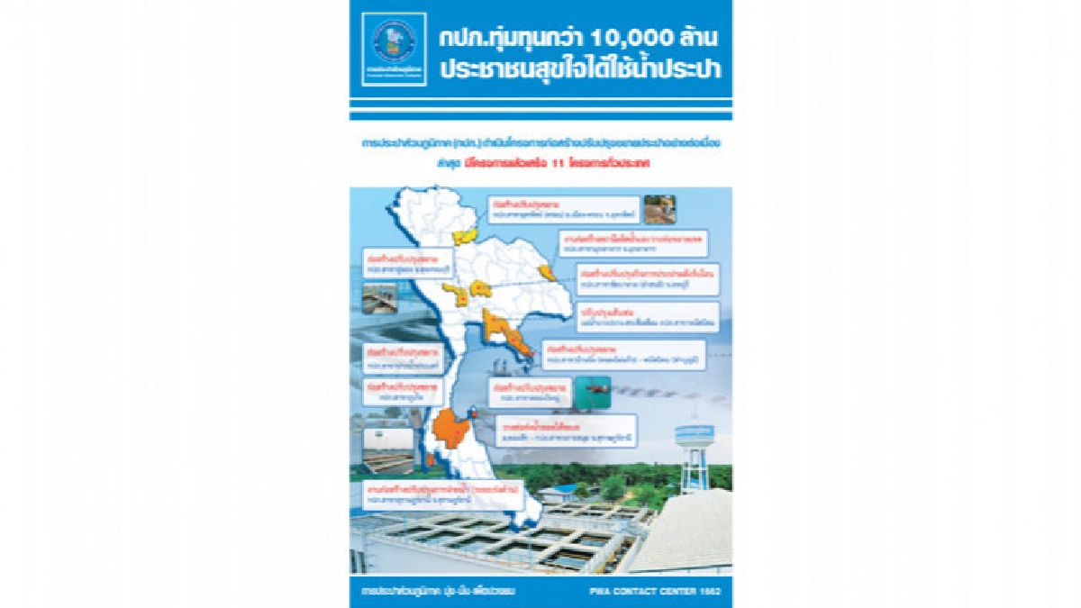 กปภ. ทุ่มงบกว่าหมื่นล้าน พัฒนาระบบประปาอย่างยั่งยืน กปภ. ทุ่มงบกว่าหมื่นล้าน พัฒนาระบบประปาอย่างยั่งยืน
