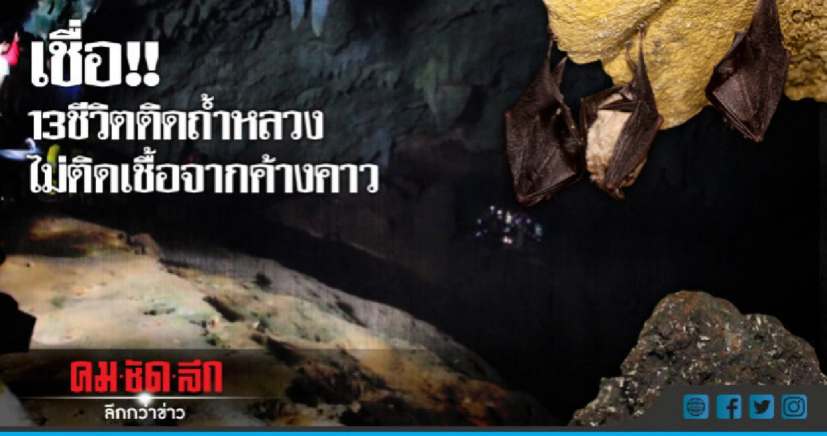 เชื่อ!! 13ชีวิต ติดถ้ำหลวง  ไม่ติดเชื้อจากค้างคาว