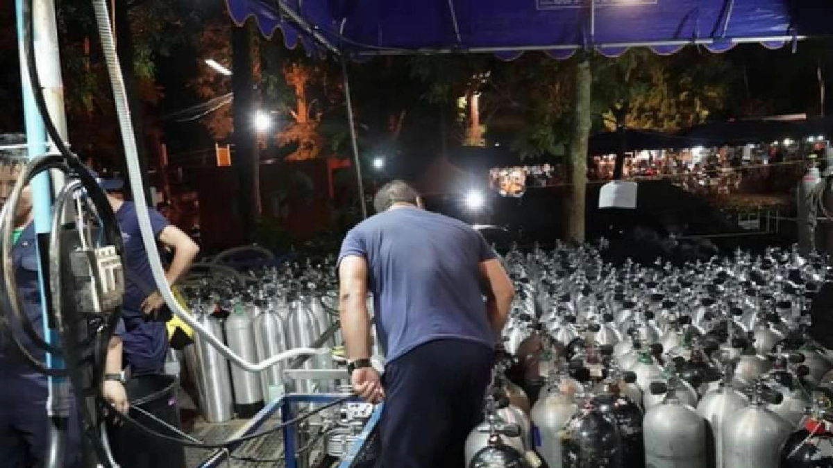 เร่งมือ!! อัดอากาศเพิ่ม351ขวดสู่ห้องโถง 3 คืนนี้