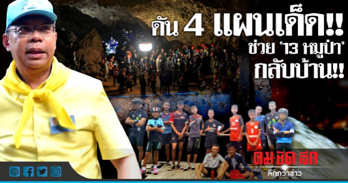 ผู้ว่าฯเชียงราย ดัน4 แผนเด็ด! ช่วย"13หมูป่า"กลับบ้าน