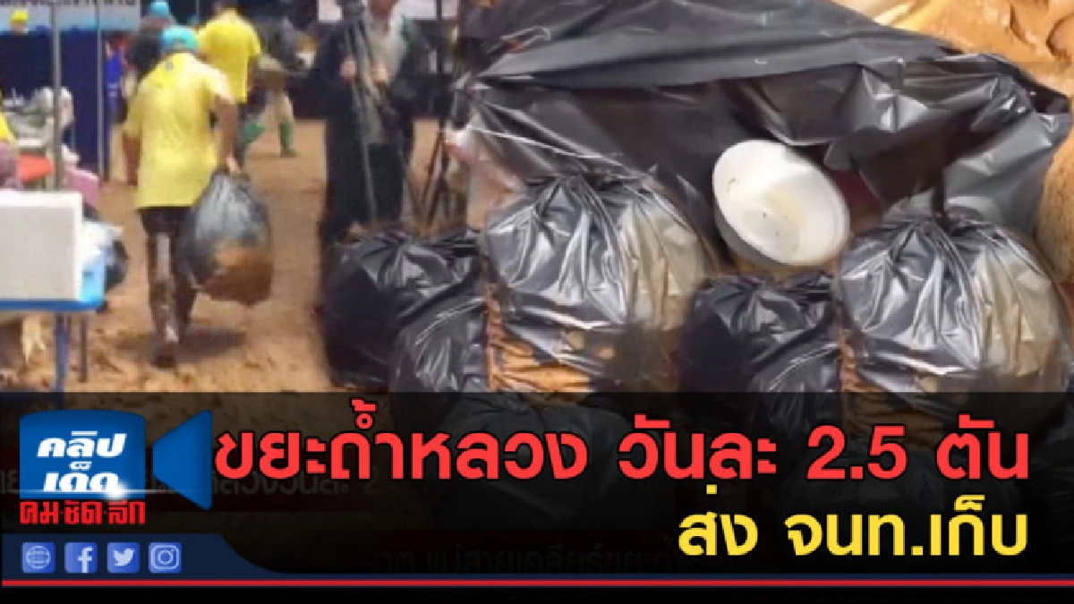 (คลิปข่าว) ขยะถ้ำหลวง วันละ 2.5 ตัน ส่ง จนท.เก็บ (คลิปข่าว) ขยะถ้ำหลวง วันละ 2.5 ตัน ส่ง จนท.เก็บ