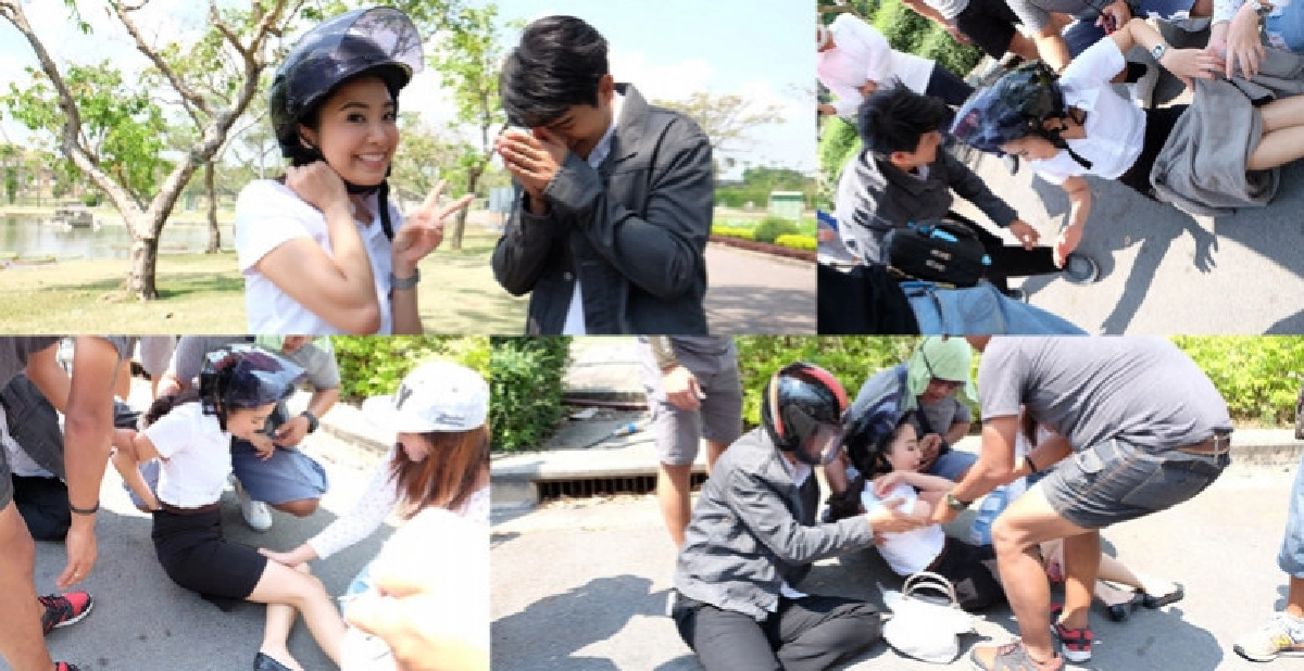 สามี 'โบว์' ใจหายวาบ!! 'ไอซ์' พามอเตอร์ไซด์คว่ำ สามี 'โบว์' ใจหายวาบ!! 'ไอซ์' พามอเตอร์ไซด์คว่ำ