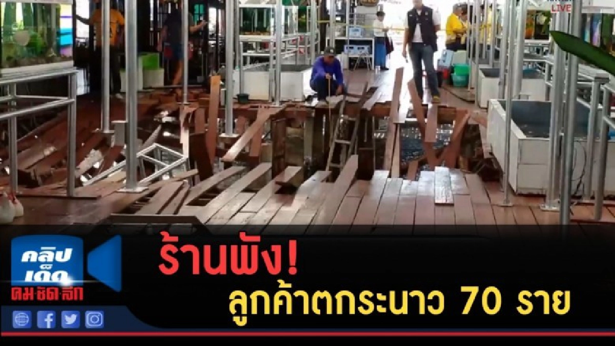 (คลิปข่าว) ร้านพัง! ลูกค้าตกระนาว 70 ราย (คลิปข่าว) ร้านพัง! ลูกค้าตกระนาว 70 ราย